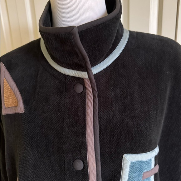 ANNIKKI HARVINEN Women Black Cotton Velour Jacket L - Picture 4 of 10